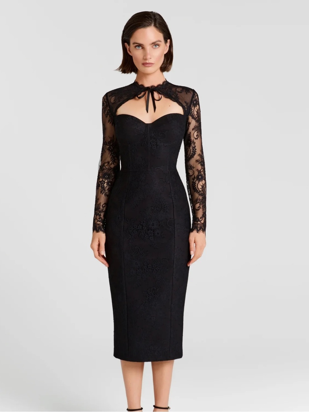 NADINE MERABI MYLENE BLACK DRESS